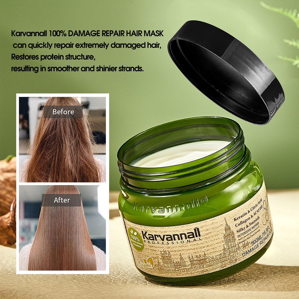 Karvannall 100% Damage Repair Hair Mask – Deep Restoration - Image 3